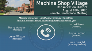 Machine Shop Village Conservation District Meeting - 08.18.2020
