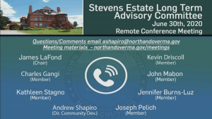 Stevens Estate Long Term Advisory Committee - 06.30.20