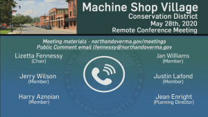 Machine Shop Village Conservation District Meeting - 05.28.20