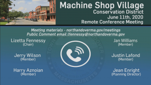 Machine Shop Village Conservation District Meeting - 06.11.20
