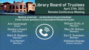 Library Board of Trustees - 04.27.2021