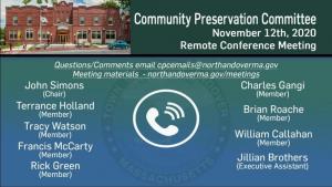 Community Preservation Committee - 11.12.2020