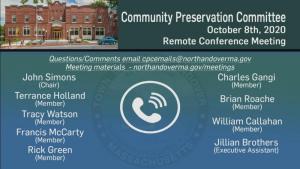 Community Preservation Committee - 10.08.2020