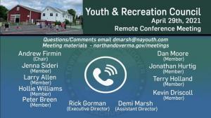 Youth and Recreation Council Meeting - 04.29.2021