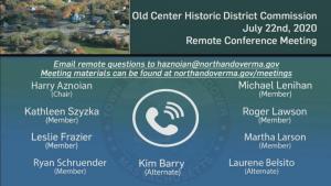 Old Center Historic District Commission - 07.22.20
