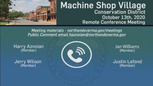 Machine Shop Village Conservation District Meeting - 10.13.2020